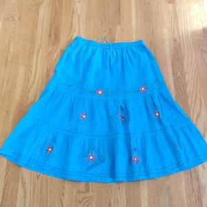 Vibrant Blue Indian Skirt